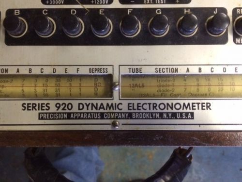 Precison 920 dynamic electonometer  antique radio tube tester