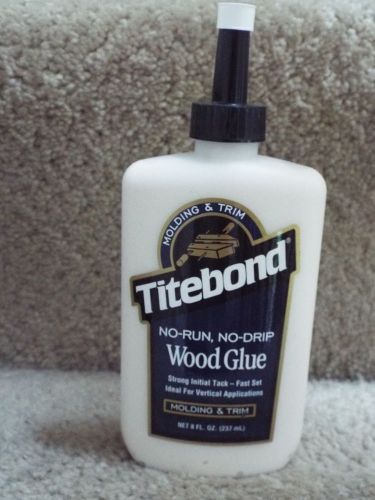 NEW 1 TITEBOND No-Run No-Drip Wood Glue For  Molding &amp; Trim 8 Oz 237 ml