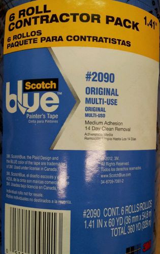 3m scotch blue 2090 1 1/2&#034; contractor painter tape 24 rolls case sleeve box