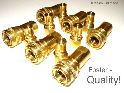 Carpet cleaning - foster quality 1/4&#034; brass m/f quick disconnect (set of 6) for sale