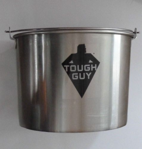 New! lot of 2 tough guy - half round , 5 gallon stainless steel bucket - 4kp67 for sale