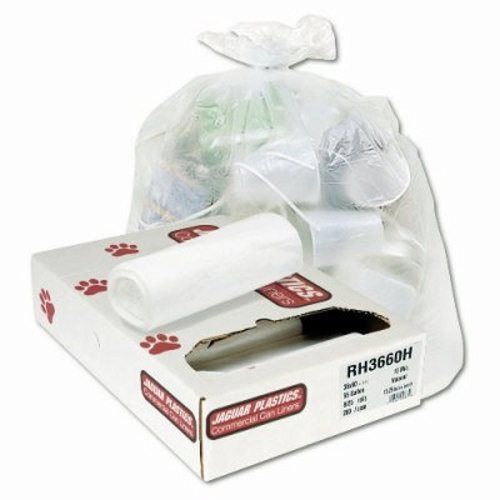 56 Gallon Clear Trash Bags, 43x48, 17mic, 200 Bags (JAG RH434817)