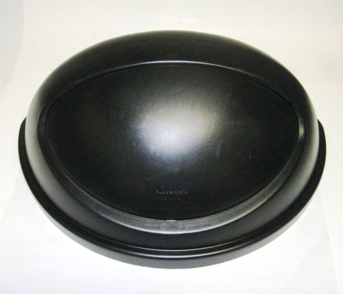 Rubbermaid untouchable hdpe half round container lid black fg362000bla nnb for sale