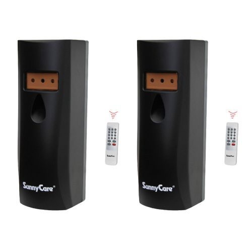 2 Pcs SunnyCare #6026B  Black ABS Plastic Remote Control Air Refresher Dispenser
