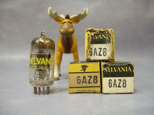 Sylvania 6az8 vacuum tubes  lot of 3 for sale