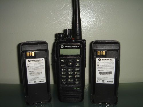 Motorola xpr6550 uhf 403-470 mhz radio mototrbo w/ 3 batteries for sale