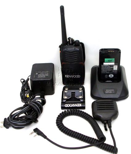 Kenwood TK-2160 16ch VHF Radio W/Rapid Charger, Spare Battery, Case, Speaker Mic