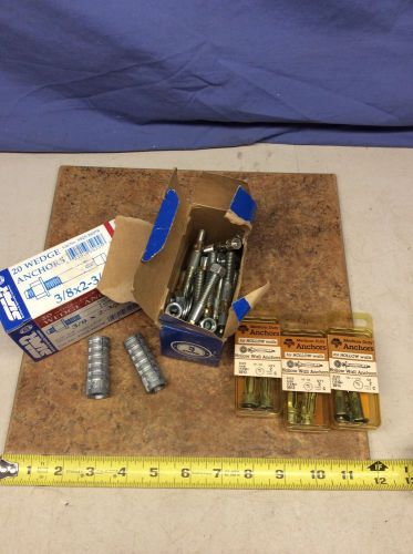 New Wedge Bolt Anchors 3/8 By 2 3/4 Approx. 30 Plus Extras