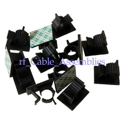 10 pcs cord wire self adhesive clamp organizer cable plastic clips fit 10-12.5mm for sale