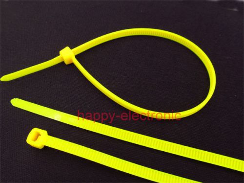8&#034; inch 200x3.6mm YELLOW  Zip Ties Self Locking Nylon Cable Tie