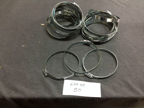 Hose clamps, lot of 50, 5 inch, metal clamps