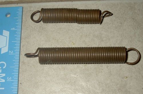 2 Brass extension springs 3 &amp; 4 inch long  half inch OD approx   ULTRA RARE NOS