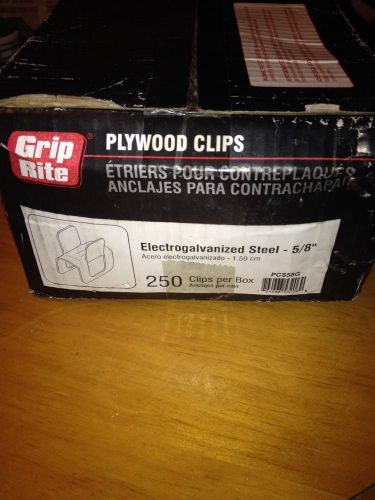 NEW Box of Grip Rite PSC58G 5/8&#034; PLYWOOD SHEATHING CLIPS / FASTENERS Qty-250