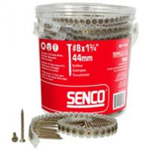 Scr mtl sht collated no 8 2in senco screws-collated screw system 08f200y steel for sale