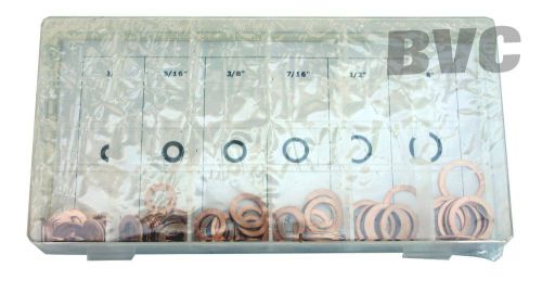 Flat Copper Washers Assortment Kit 110 Pc Hardware New in Box Free Shipping