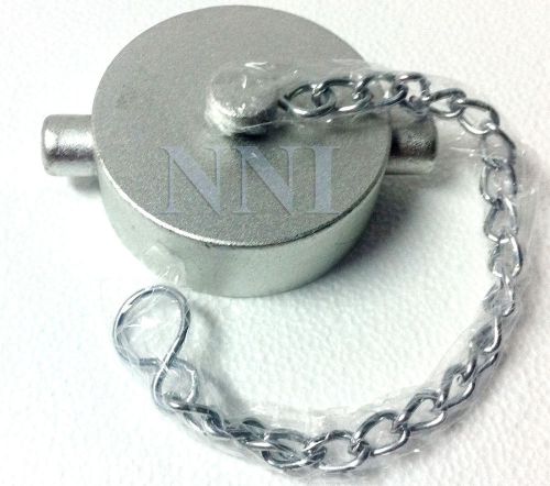 1-1/2&#034; cap and chain nst - chrome plated cast aluminum for fire hose/ hydrants for sale