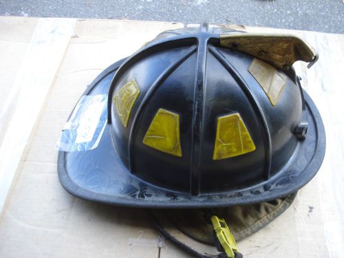 Cairns 1044 Helmet Black  + Liner Firefighter Turnout Bunker Fire Gear ...H-254