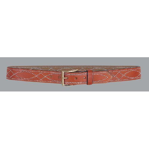 Desantis B27TP30Z0 Tan Leather Brass Buckle 1-1/2&#034; Fancy Stitched Belt Size 30