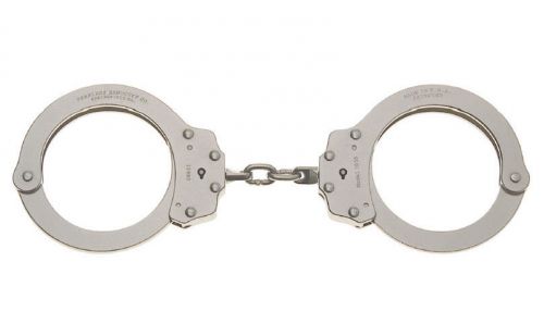 Peerless Police Chain Link Handcuffs Model P010 Nickel Finish Quality Safety