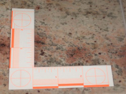 Lot 10 Sirchie Forensic Scales Flourescent Orange English 4-1/8x4-1/8&#034; PPS800IF