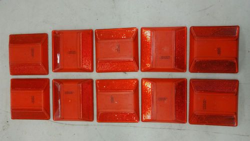 LOT OF 10 STIMSONITE MODEL 88AR 2-WAY REFLECTORS - RED, 4&#034;x 4&#034; x 3/4&#034;, NEW OTHER
