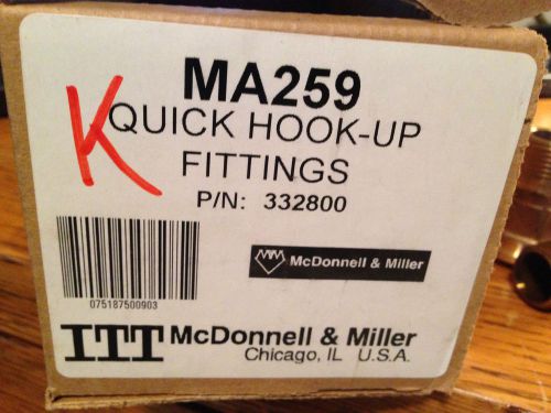 Mcdonnell  miller quick hook-up fittings ma259 332800 new for sale
