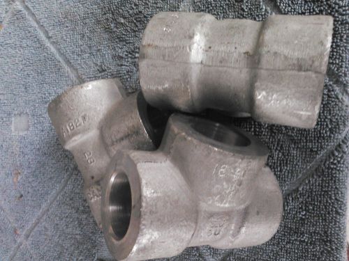 Lot of (3) 3/4&#039;&#039;  6000# socket weld ends tee  304l for sale
