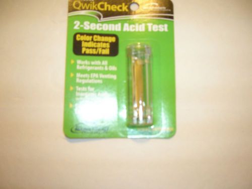Qwik check two second acid test kit - 410a + all refrigerants &amp; oils - new for sale