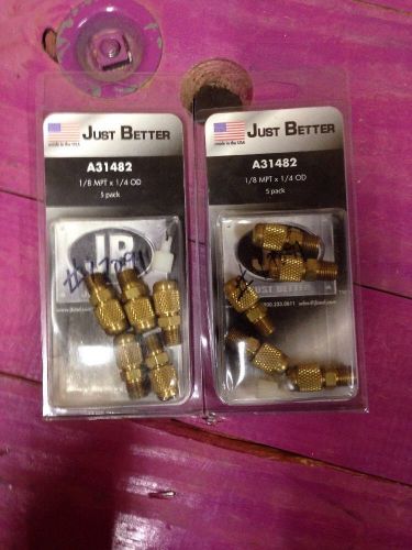 2 packs of 5 jb industries a31482 access valve half union 1/8 mpt 1/4&#034; od (a2) for sale