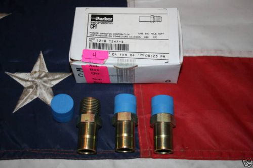 NEW (3) Parker 12-8 T2HF-S Tube End Male Adapters BNIB