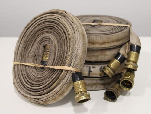 Small leaks! lot of 5! wildland fss fire hose 3/4&#034;x50&#039; w/ght garden hose fitting for sale