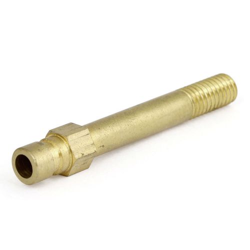 Injection Machine Brass Compression Ring Straight Coupler 3&#034; LongGold Tone