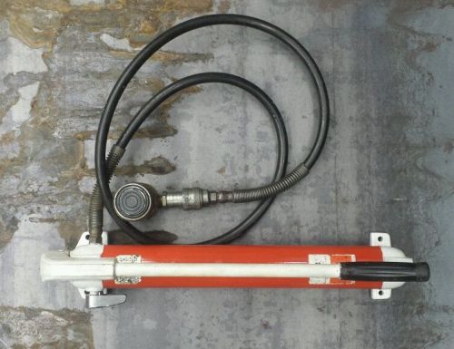 OTC SPX Power Team 10 ton 2&#034; hydraulic cylinder ram with hand pump