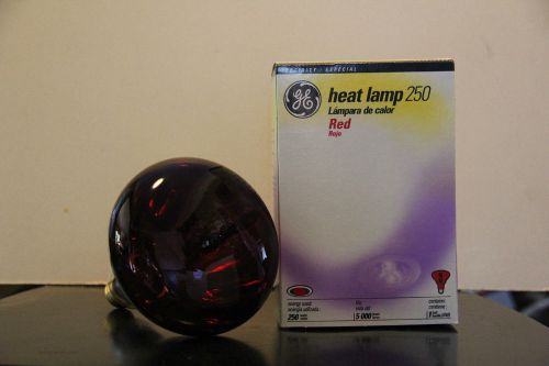Ge 250r40/10 incandescent reflector heat lamp 250w 120v 5000hrs new for sale