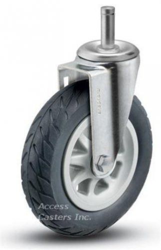 6SNMGBS 6&#034; Grip Ring Stem Swivel Caster, Black Nomatic Wheel, 150 lb. Capacity