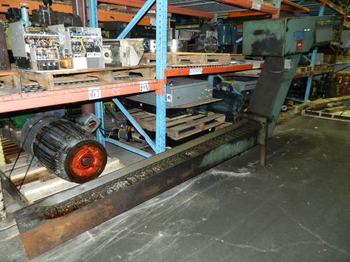 Jorgensen chip conveyor, 9&#034; wide x 96&#034; flat, mfg&#039;d: 1989, used for sale
