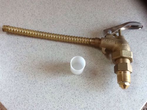 new justrite adjustable brass drum faucet 3/4&#034; with 8&#034; flexible extension
