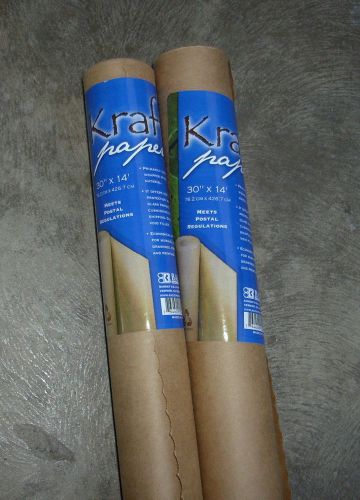 Two Pack Roll of KRAFT Shipping Paper * 30&#034; x 14&#039; per Roll