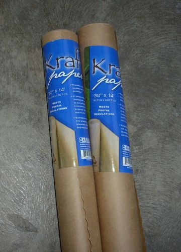 Two Pack Roll of KRAFT Shipping Paper * 30&#034; x 14&#039; per Roll