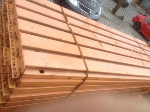 106&#034; x 6&#034; brown teardrop pallet rack beams: used and in great condition** for sale