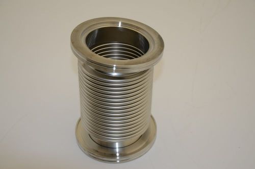 Stainless Steel Corrugated Pipe, 88mm ID, 130mm OD, Sanitary Flange, 180mmL