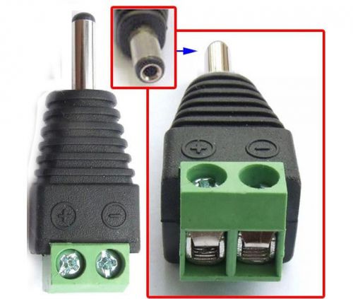 2PCS 2Pin 3.5mm x 1.3mm DC Power Charger plug Terminals for CCTV Camera Notebook