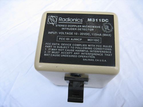 Radionics M311DC Stereo Doppler Microwave Intruder Detector