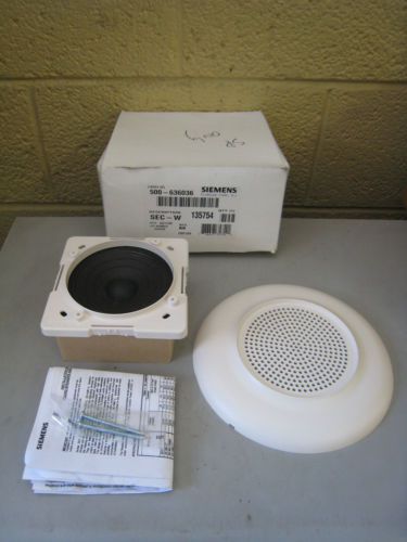 New Siemens SEC-W 500-636036 Fire Alarm Ceiling Mount Speaker White Used