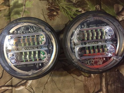 Nos pair demo whelen dual linz6 4&#034; round led heads for sale