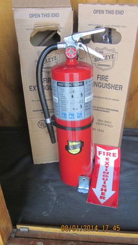 New certified 2014-10lb abc fire extinguisher (rated 4-a:80-b:c)w/bracket &amp; sign for sale