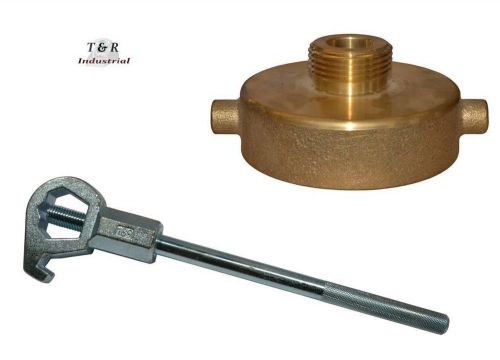 FIRE HYDRANT ADAPTER COMBO 2-1/2&#034; NST(F) x 1-1/2&#034; NPSH (M) w/HD Hydrant Wrench