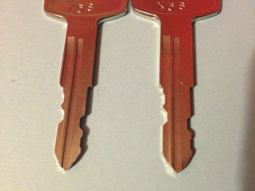2 Sentry Safe keys for Models X041-X055-X075-X105-OR X125 Key codes X01 thru X60