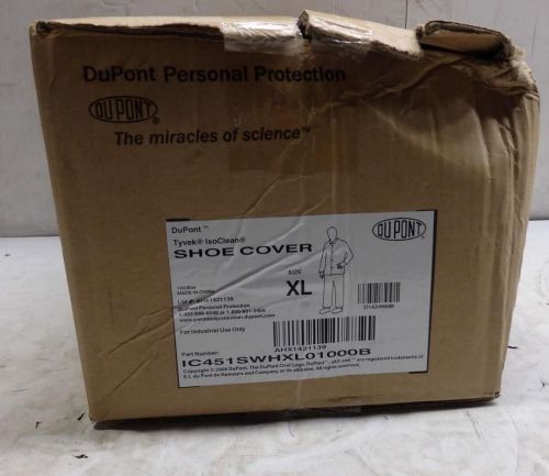 Lot of 100 dupont tyvek isoclean shoe cover xl ic451swgxl01000b for sale