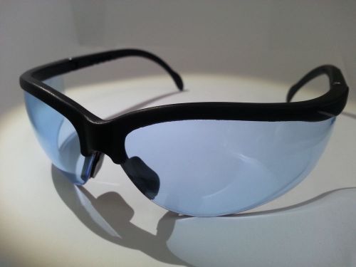 3 PAIRS OF ANSI Z87 + 2003 HIGH IMPACT APPROVED SAFETY GLASSES T8800 BLUE LENS